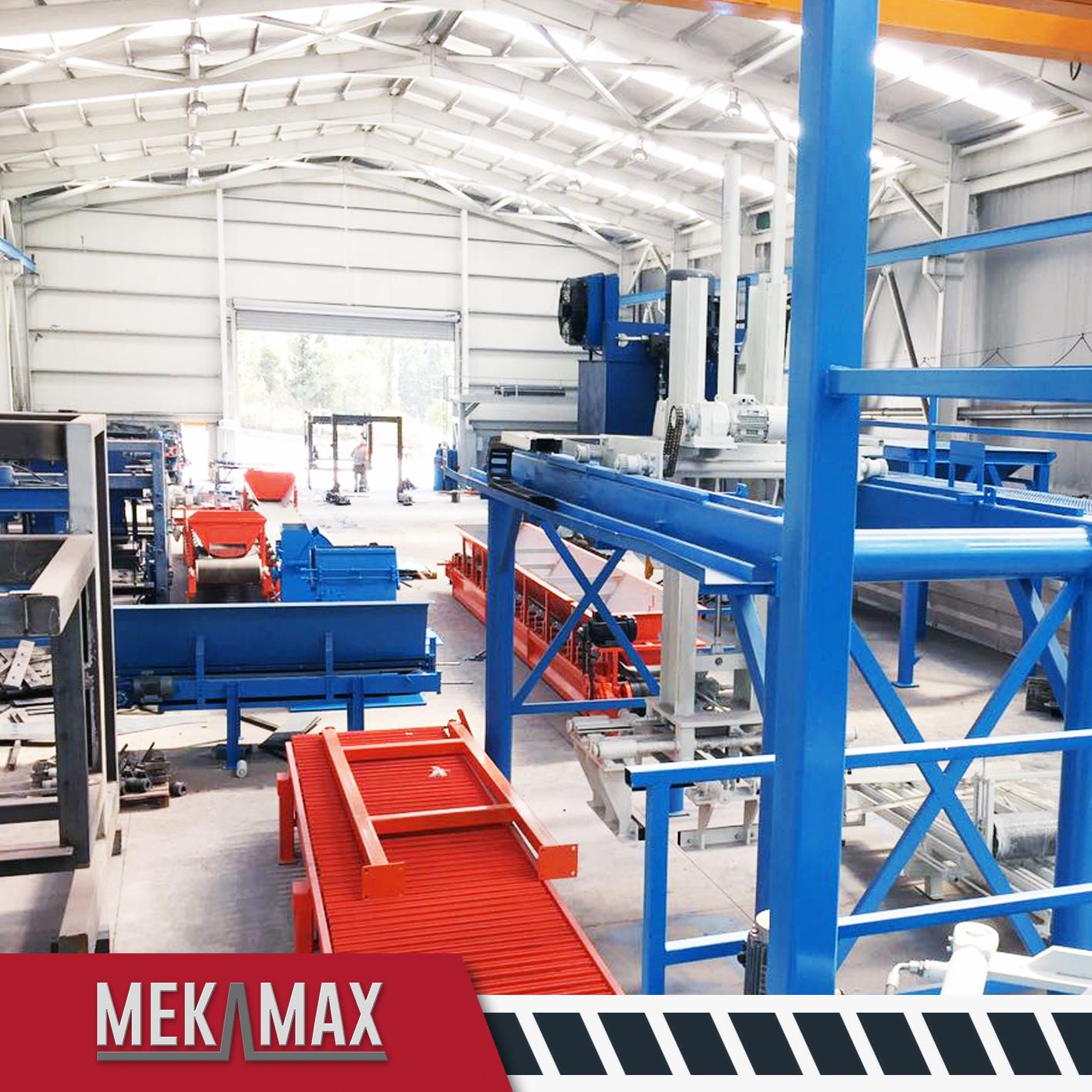 MEKAMAX OPTIMUS CONCRETE BLOCK MACHINE PRODUCTION